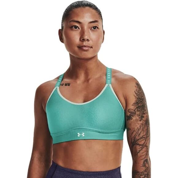 Under Armour Women's Infinity Mid Impact Bra-LIGHT GREEN -X-SMALL-NWT-C175 - Picture 1 of 4